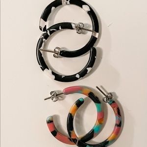 Acrylic Hoop Earrings
